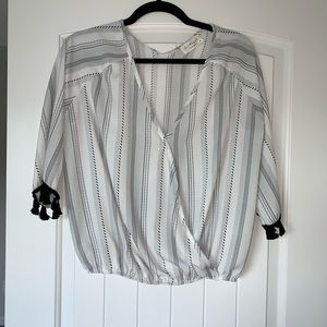 NWOT Fringe Sleeve Blouse